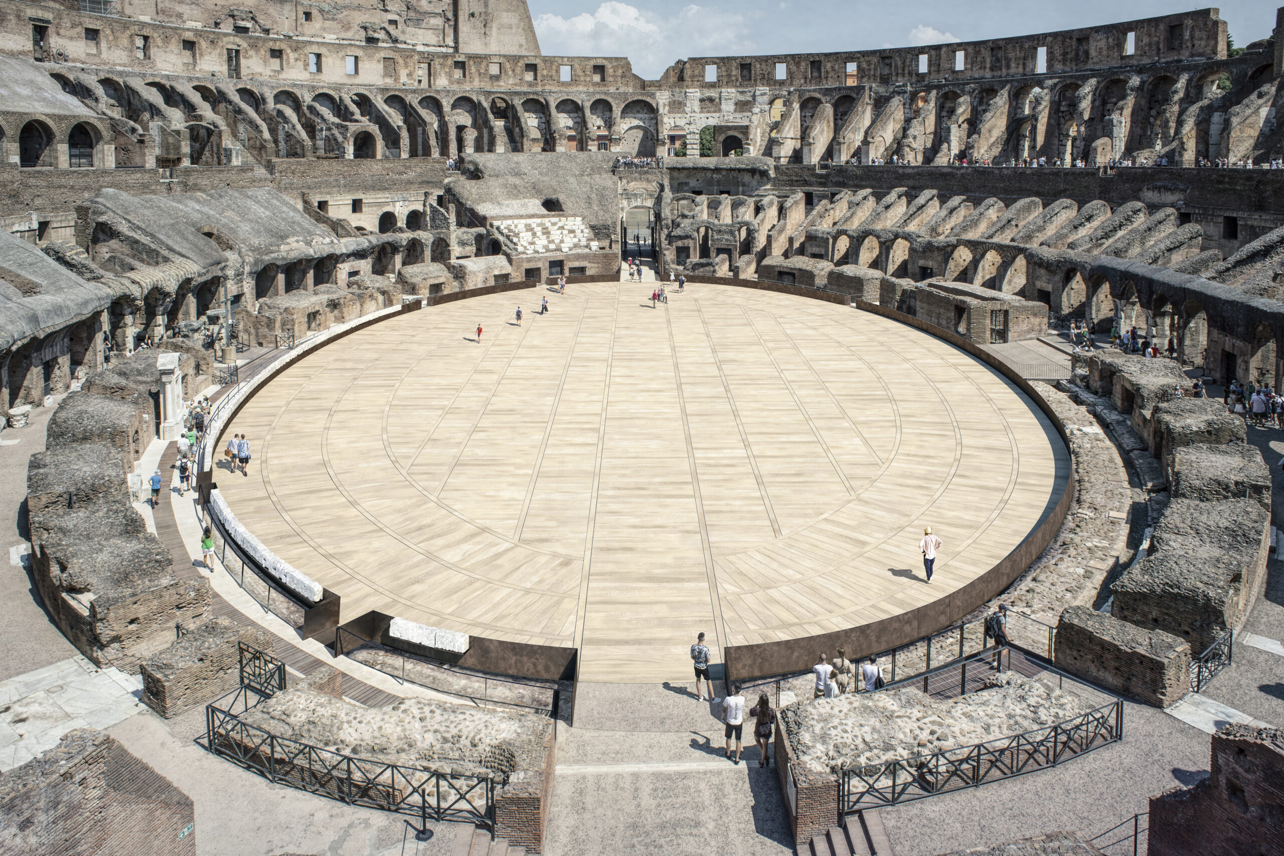 Nuovo piano dell’arena del Colosseo di Roma