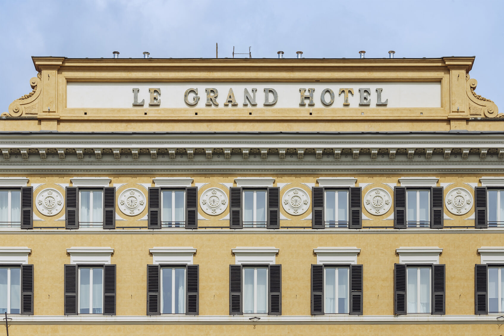 Rome St. Regis Hotel facade detail