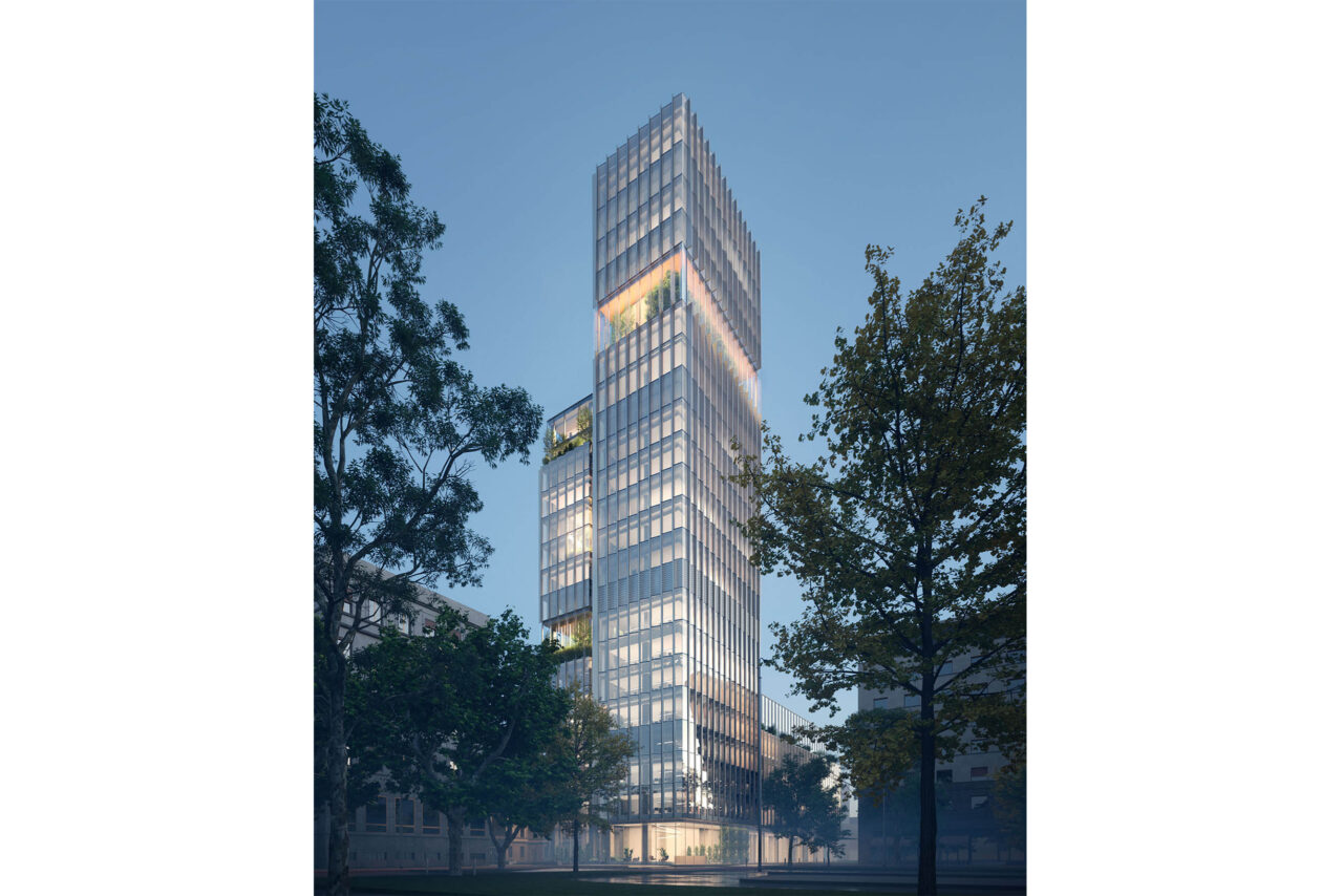 Render new MI.C towers in Milan built on former Michelangelo hotel