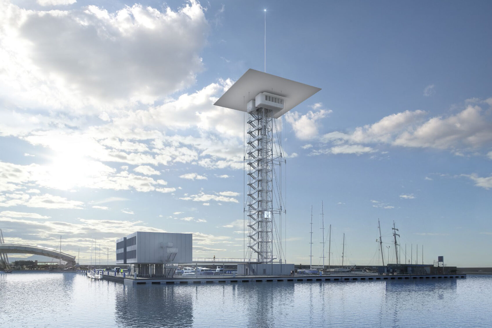Render nuova torre dei piloti Porto di Genova
