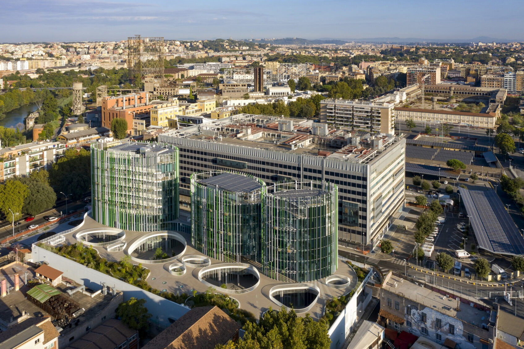 Bird's eye view of the new Rectorate University of Rome 3