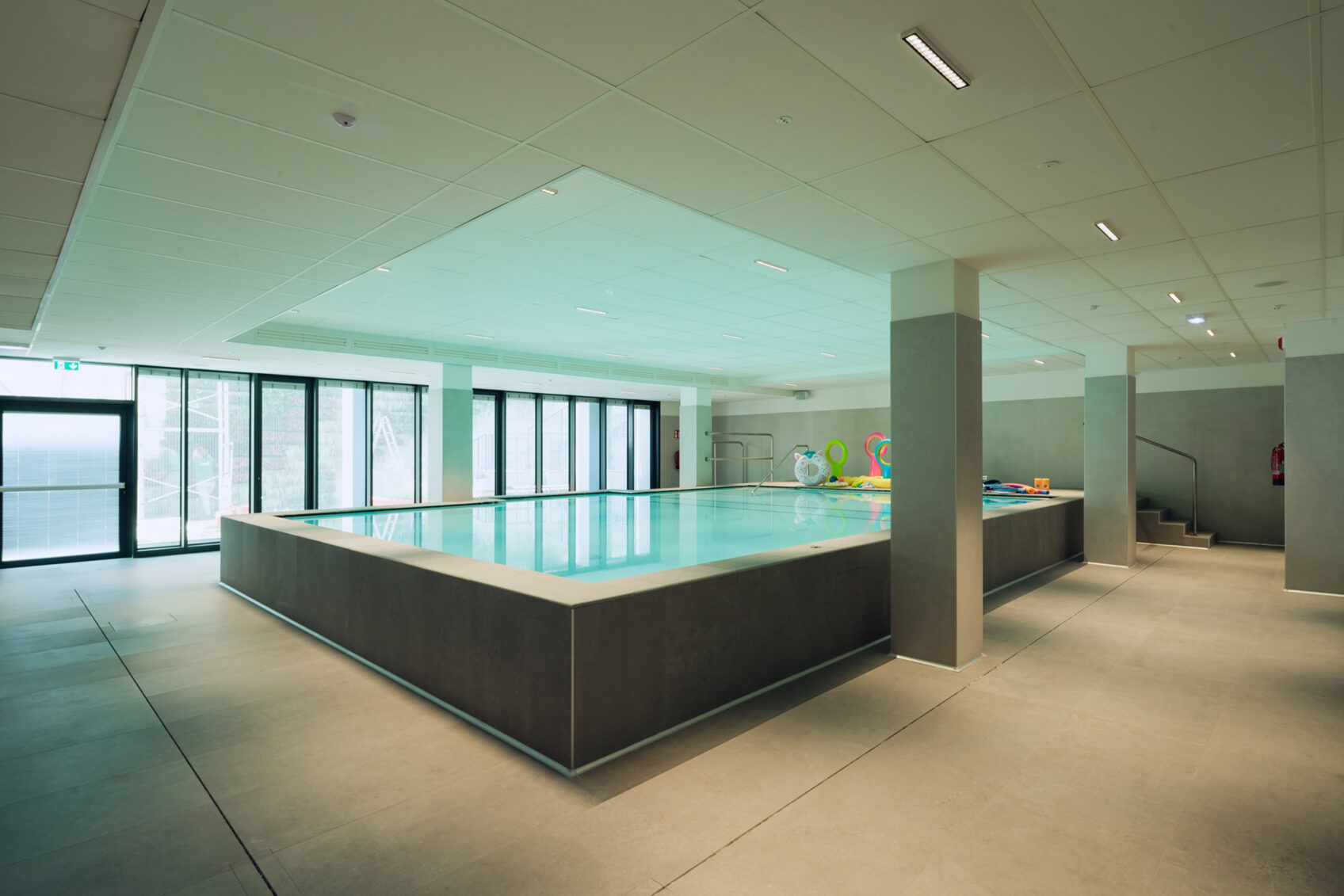 PIscina inside the new TOG Onlus Foundation headquarters in Milan, Italy.