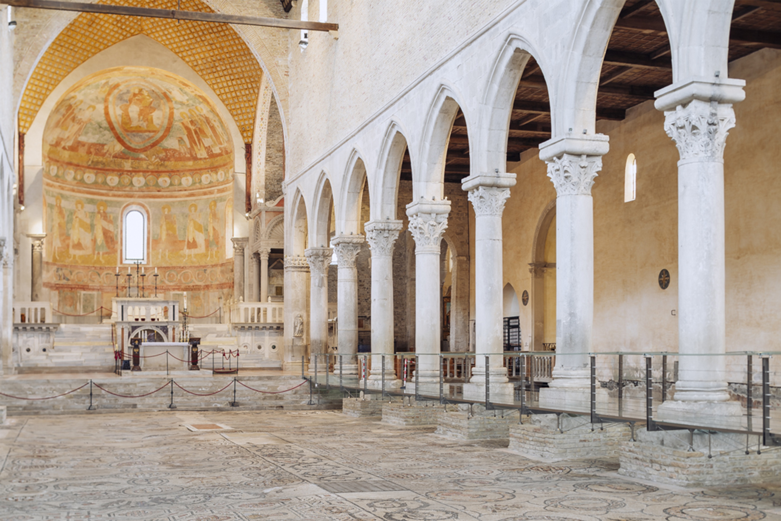 Basilica of Aquileia - glass walkway